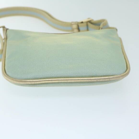 GUCCI Sherry Line Shoulder Bag Canvas Beige Light Blue 005 005 - Picture 9 of 12